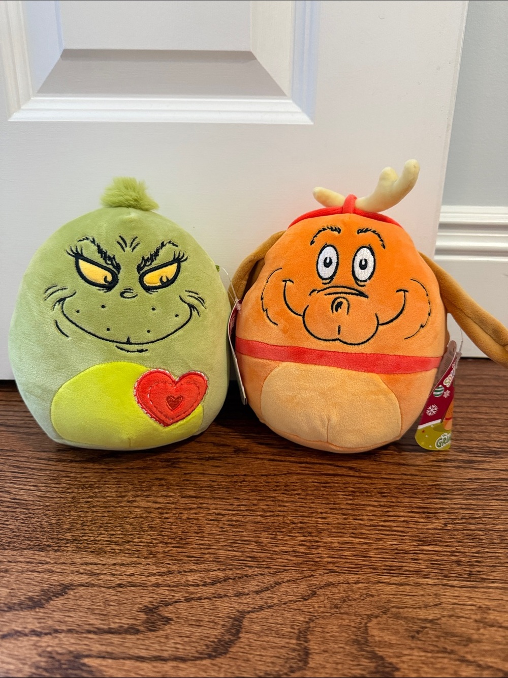 Squishmallows Green Grinch and Orange Max Holiday Plush Duo